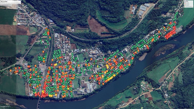 Terminam as vistorias na área urbana de Muçum para determinar a situação dos imóveis