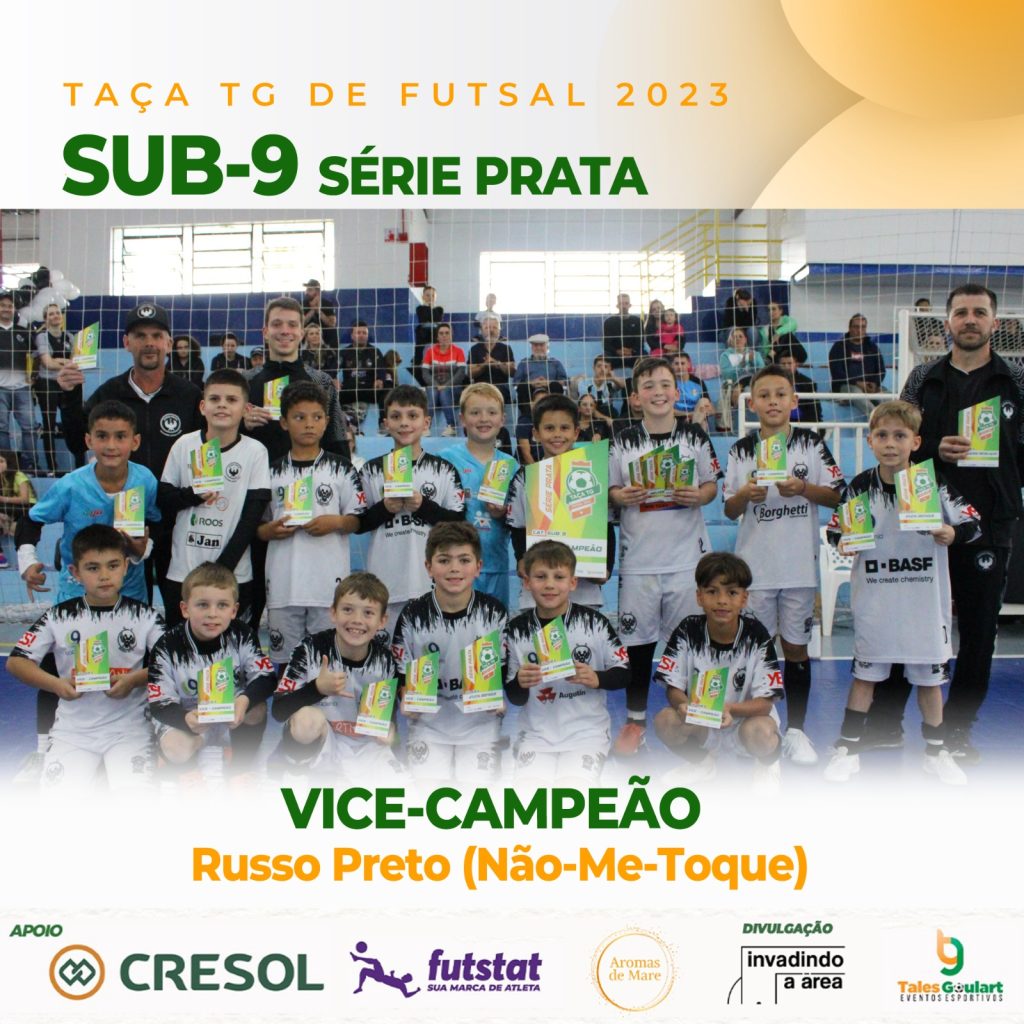 Russo Preto é vice-campeão na categoria sub-9 da Taça Tg de Futsal