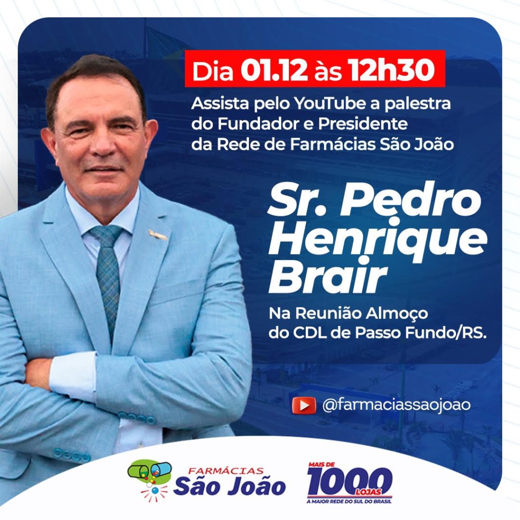 Presidente da São João palestra para lideranças políticas e empresariais em Passo Fundo/RS