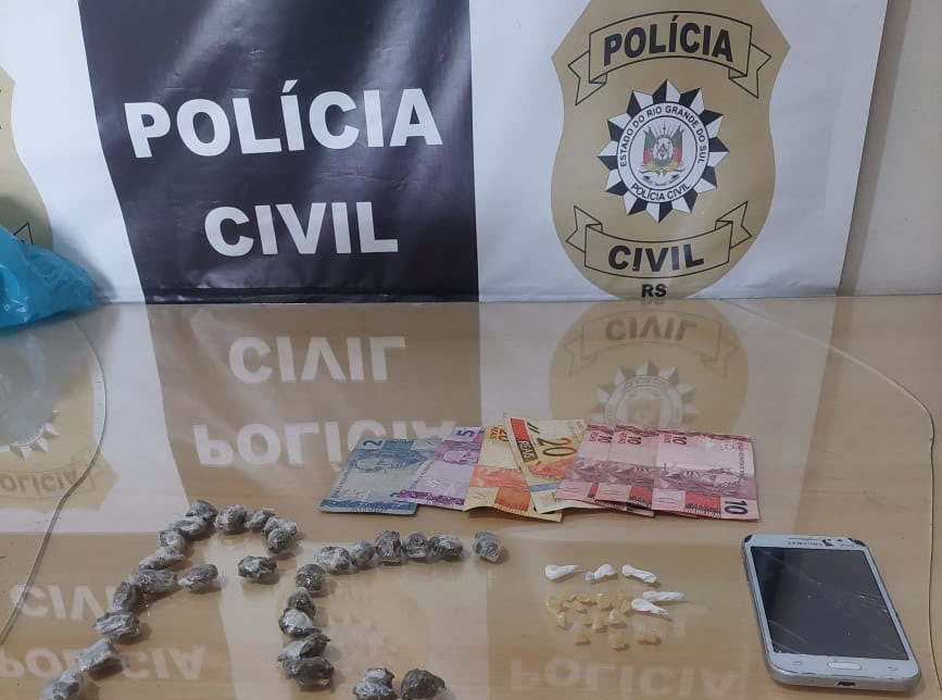 Polícia Civil prende em flagrante homem por tráfico de drogas em Sarandi