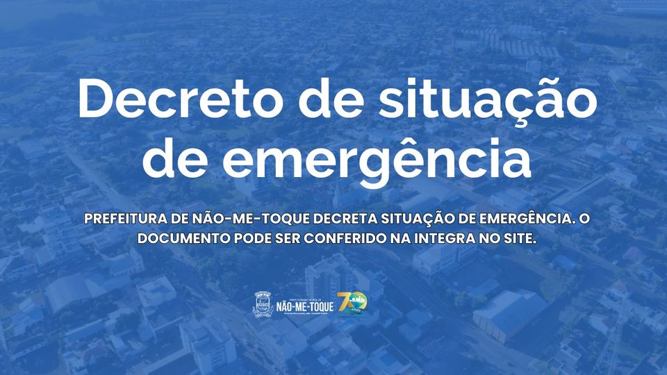 Município de Não-Me-Toque declara situação de emergência devido às chuvas