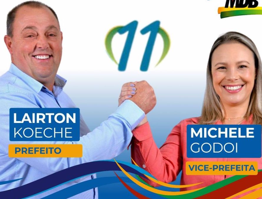 Lairton Koeche e Michele Godoi são reeleitos para a Prefeitura de Victor Graeff