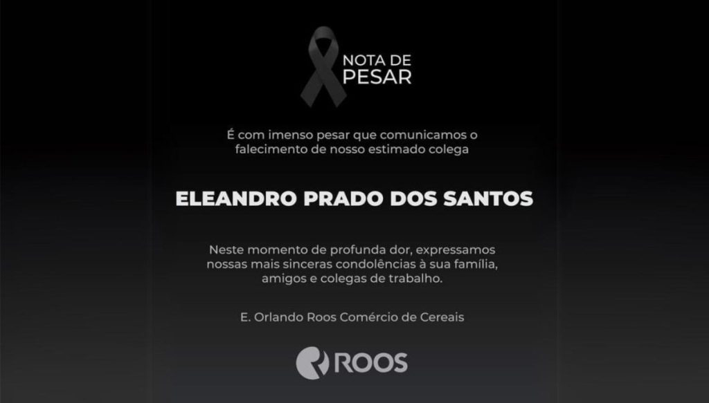Nota de pesar: falecimento de Eleandro Prado dos Santos