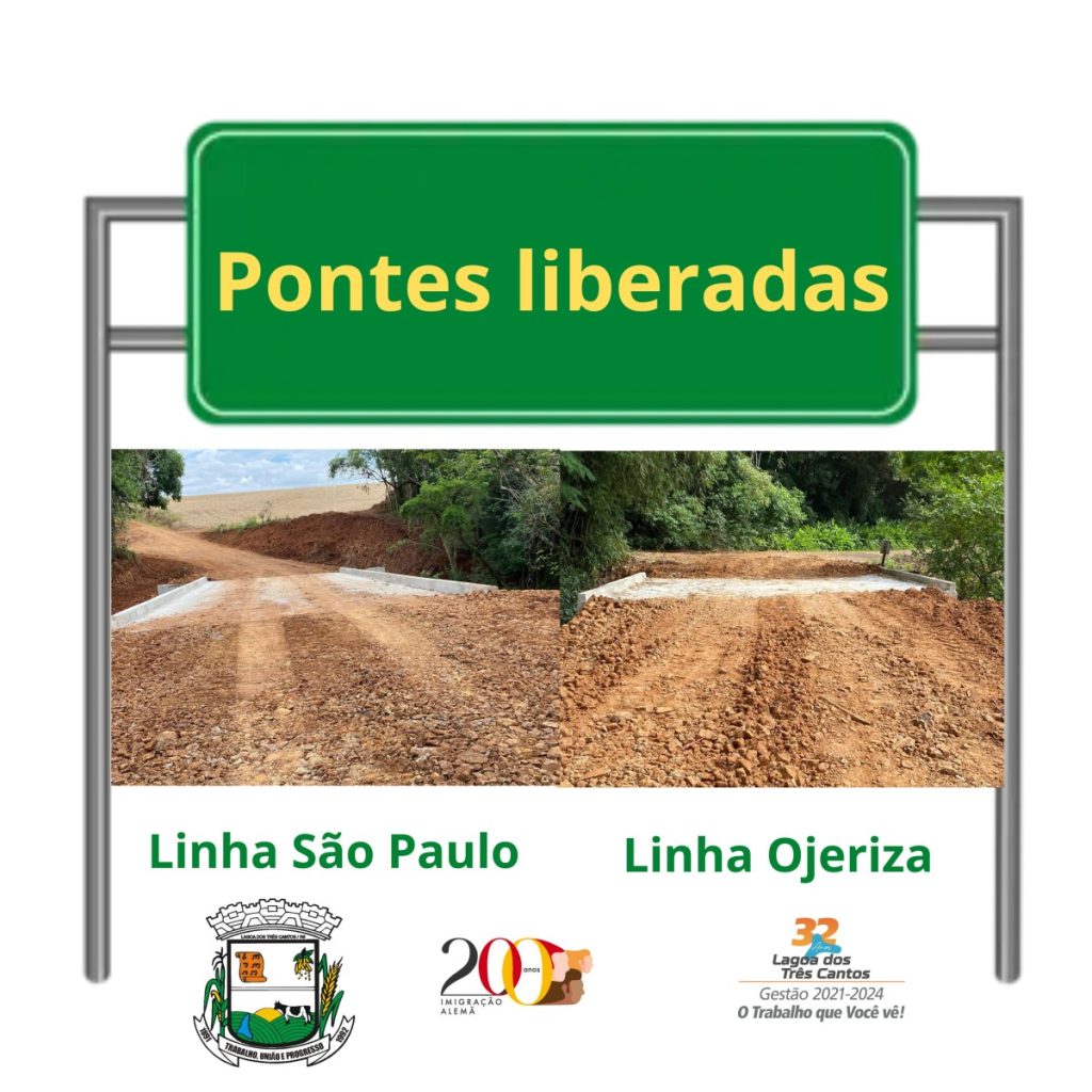 Pontes liberadas ao tráfego