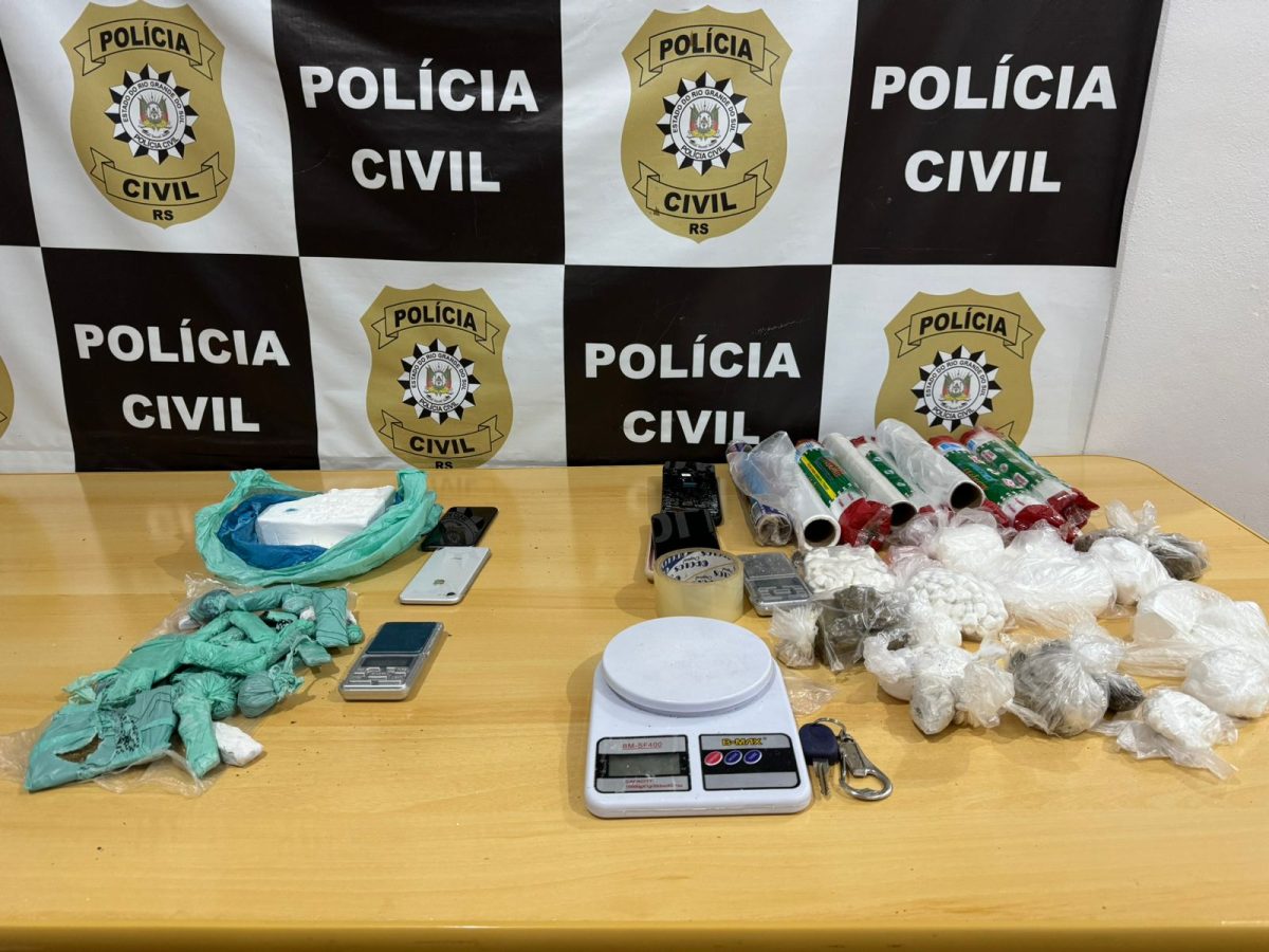 Polícia Civil prende 3 homens por tráfico de drogas e associação para o tráfico em Sarandi