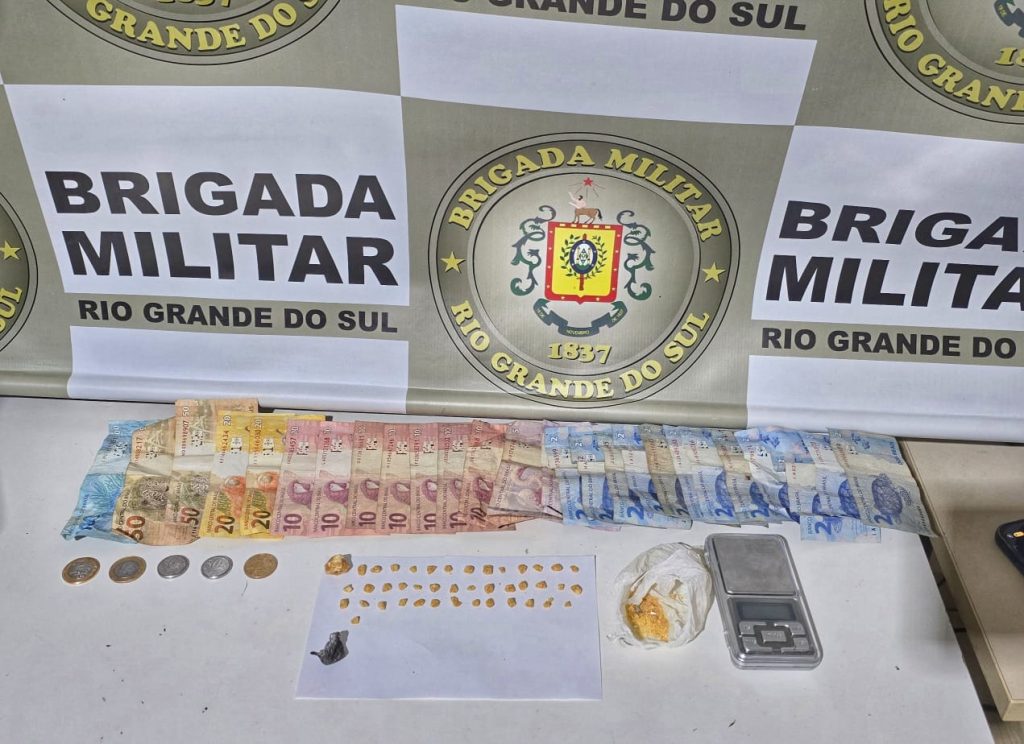 Brigada Militar realiza prisão de casal por trafico de drogas, em Não-Me-Toque