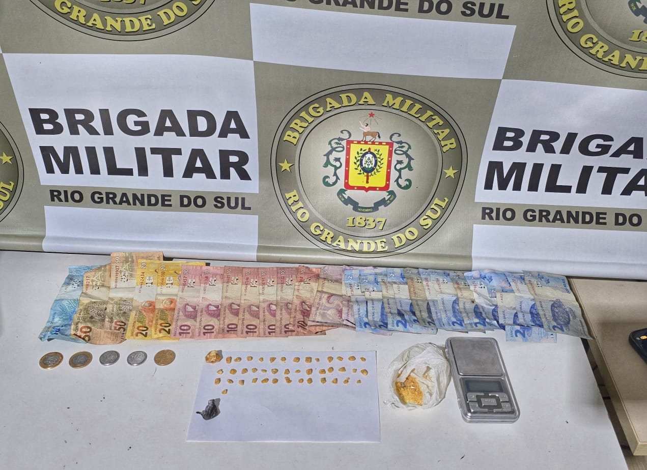 Brigada Militar realiza prisão de casal por trafico de drogas, em Não-Me-Toque