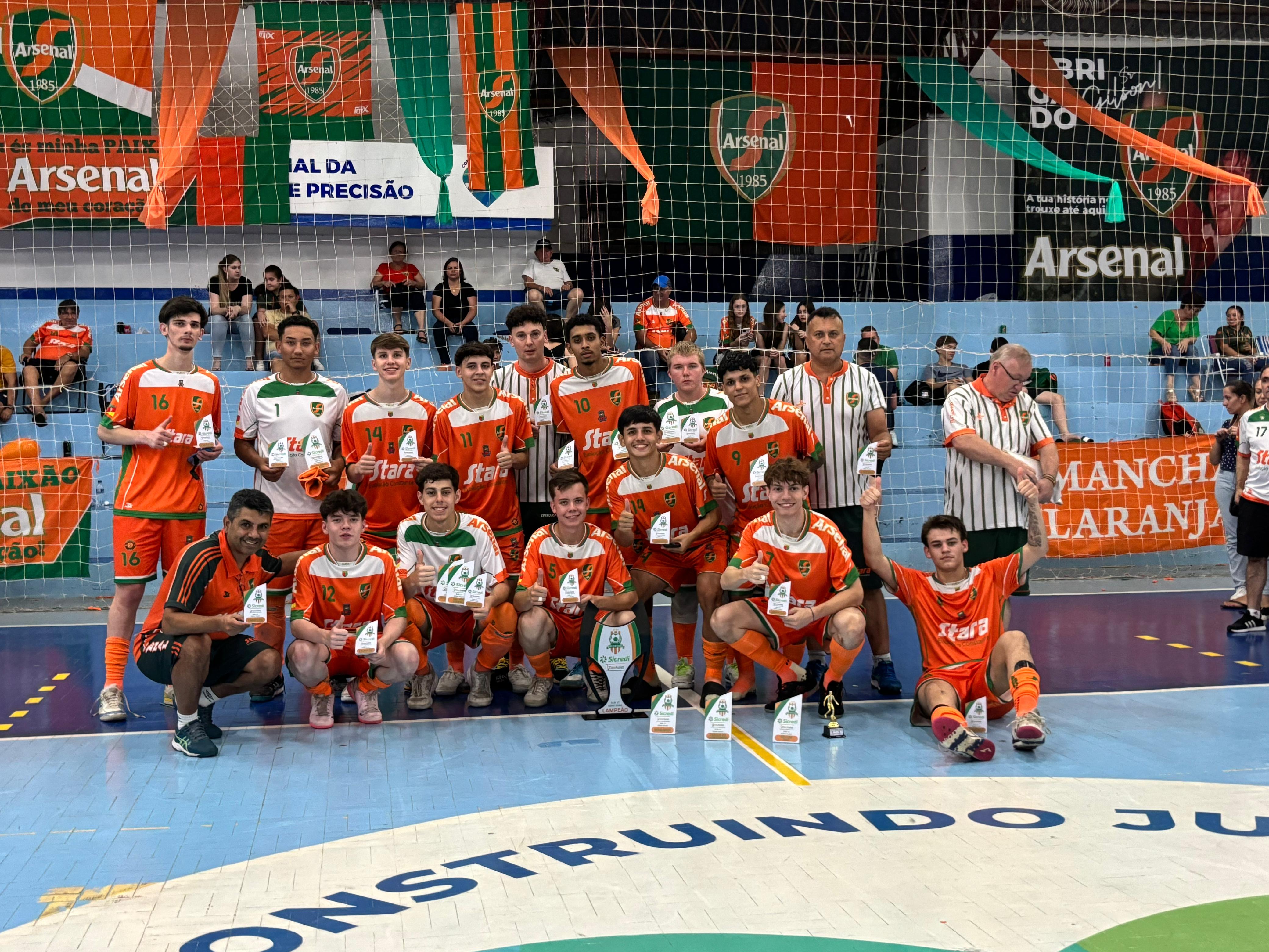 Arsenal conquista a Taça TG de Futsal nas categorias Sub-15 e Sub-17