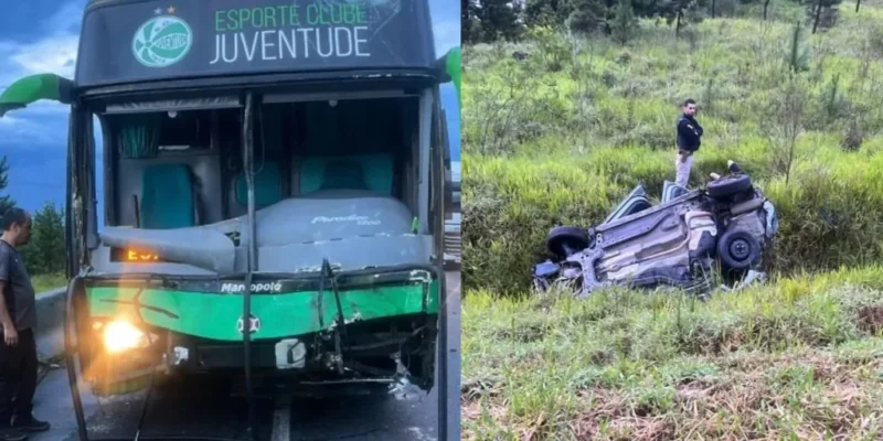 Ônibus do Juventude sofre acidente no Interior de São Paulo