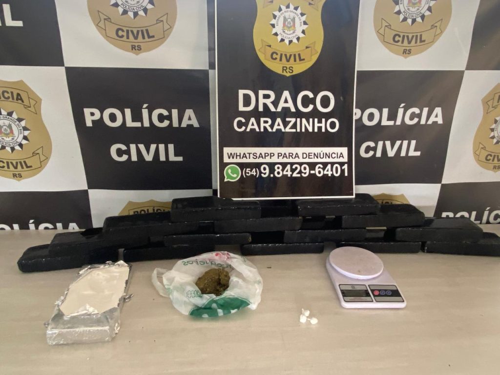 Polícia Civil desmantela depósito de drogas em Carazinho