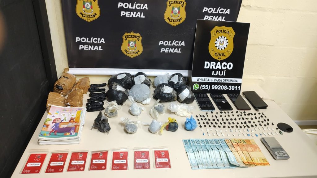 Policia Civil realiza grande apreensão na Penitenciária Modulada De Ijuí