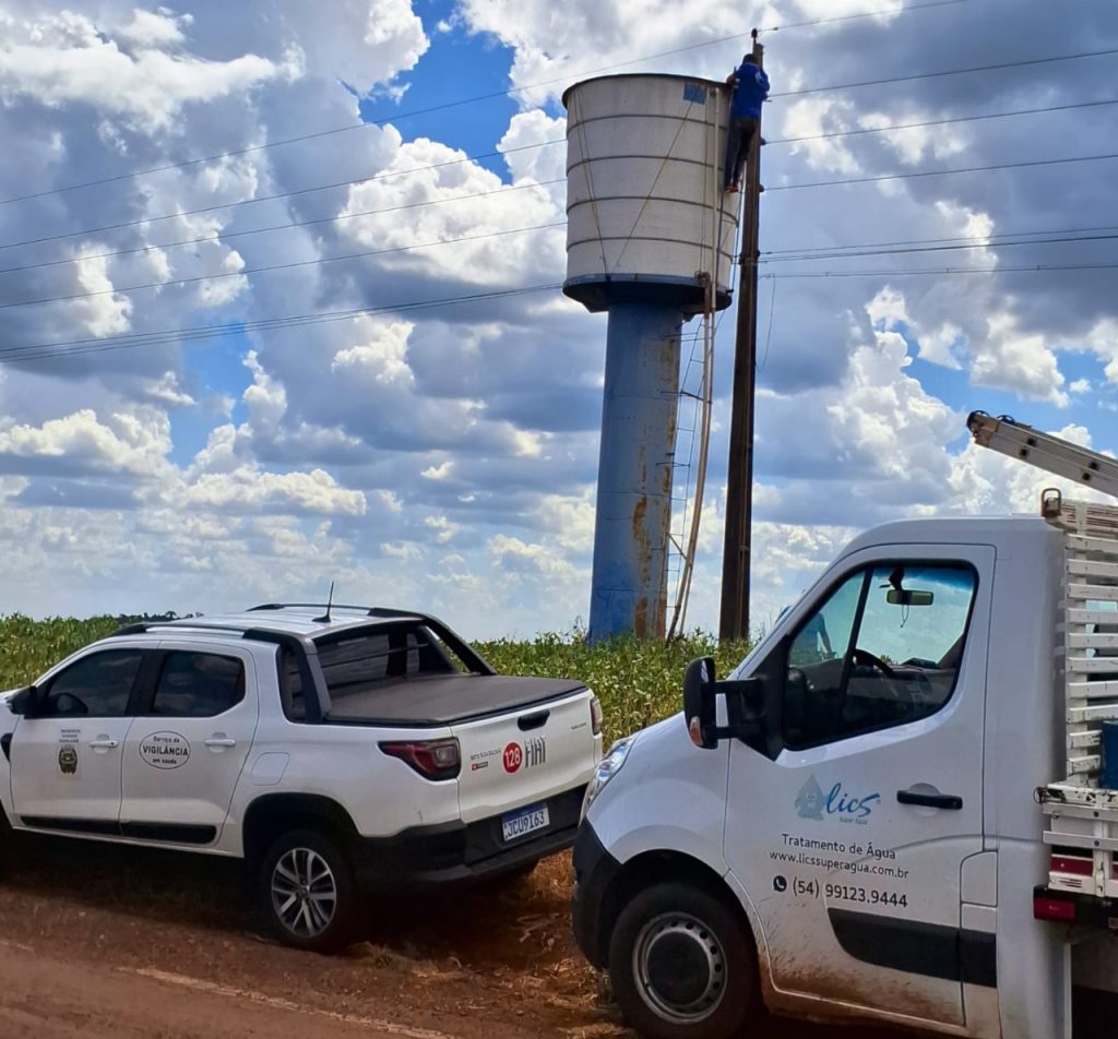 Limpeza e desinfecção de caixas d’água garantem qualidade hídrica em comunidades do interior