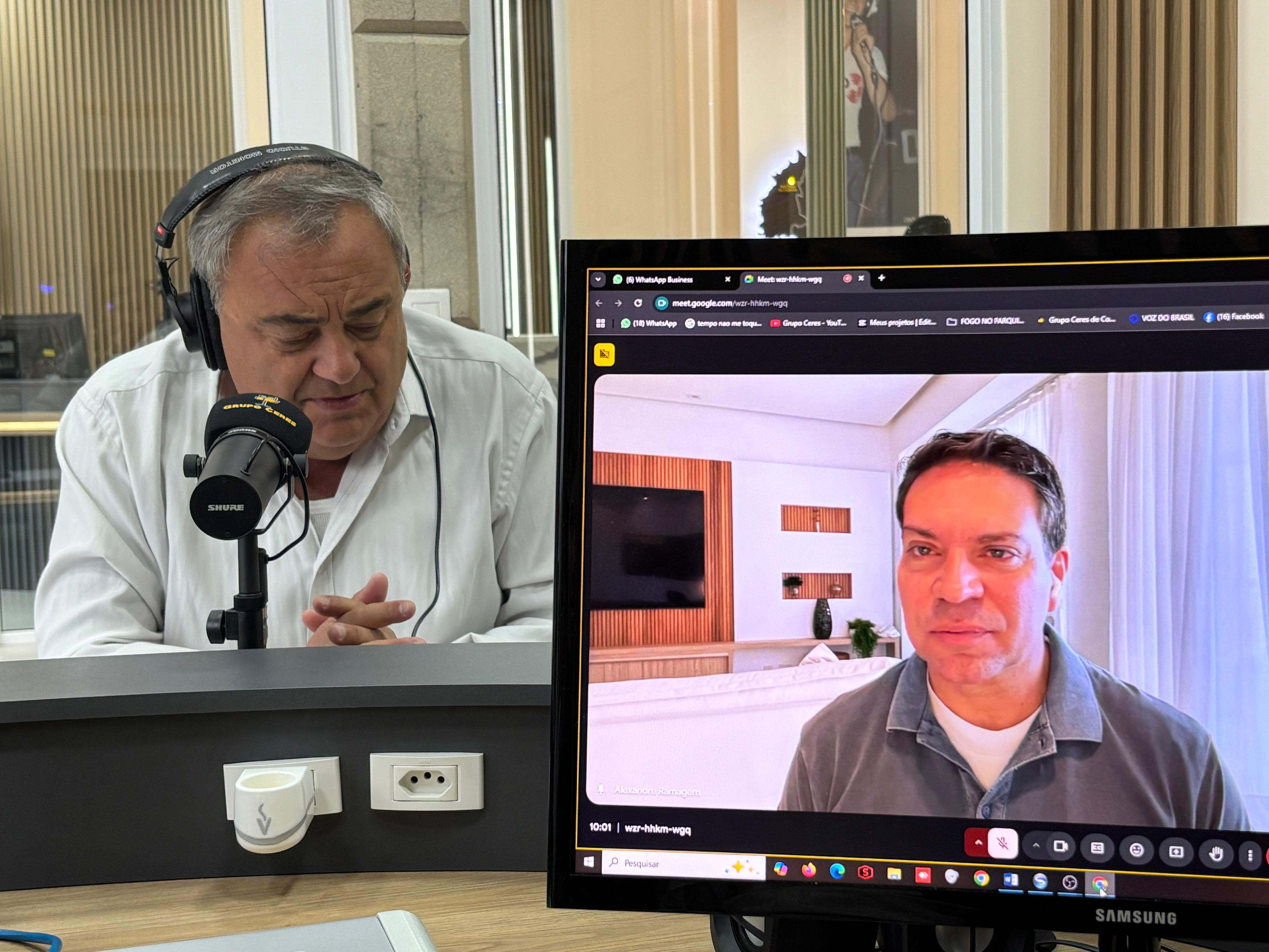 Deputado Alexandre Ramagem participa como convidado do programa Bom Dia Amigos