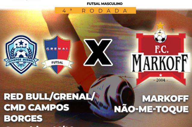 Markoff joga fora de casa pela 4ª rodada da Copa Regional de Futsal Adulto