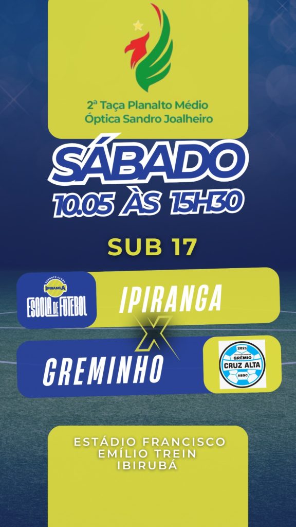 Ipiranga e Greminho se enfrentam pela 2ª Taça Planalto Médio