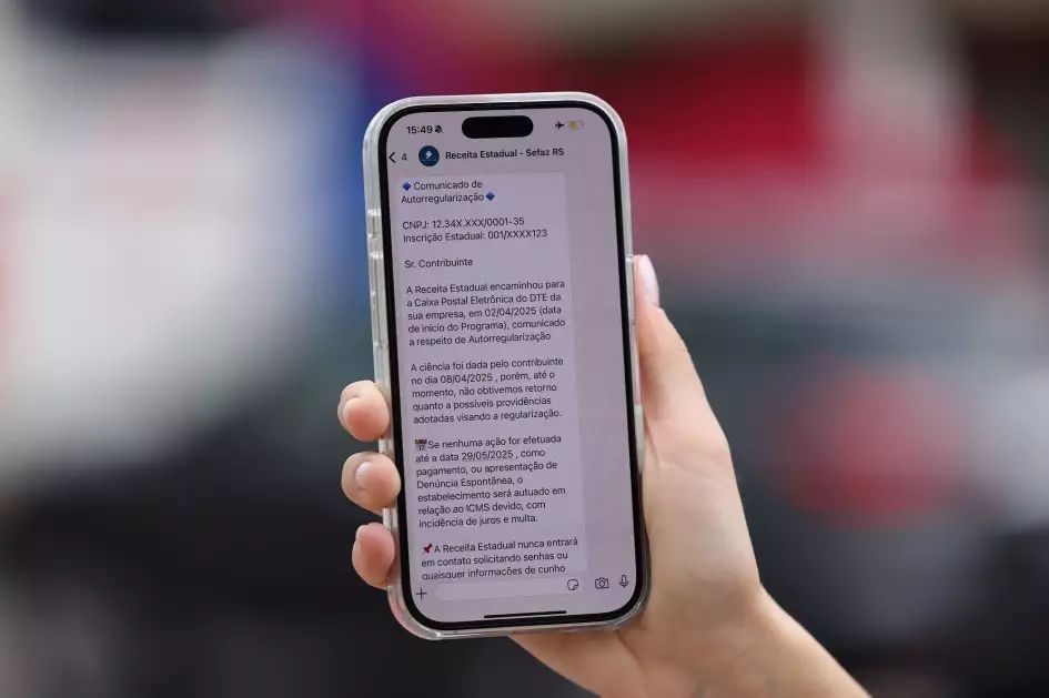 Receita Estadual começa a usar WhatsApp para enviar alertas a empresas e cidadãos