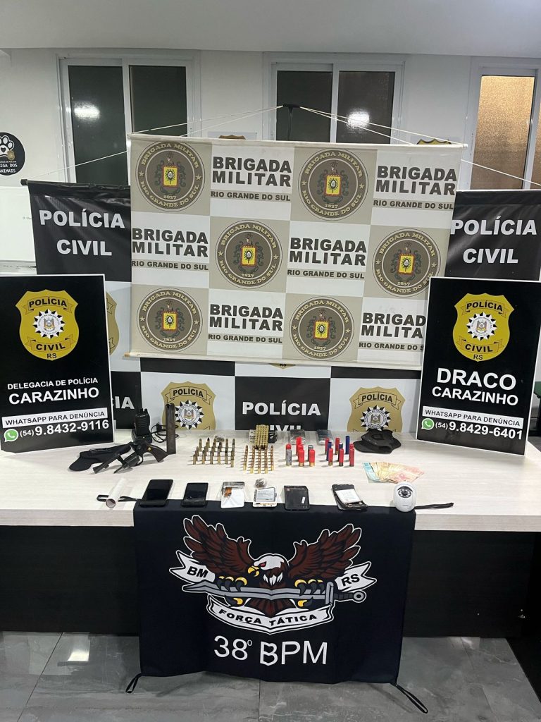 Operação conjunta da Polícia Civil e forças policiais prende integrantes de célula criminosa em Carazinho