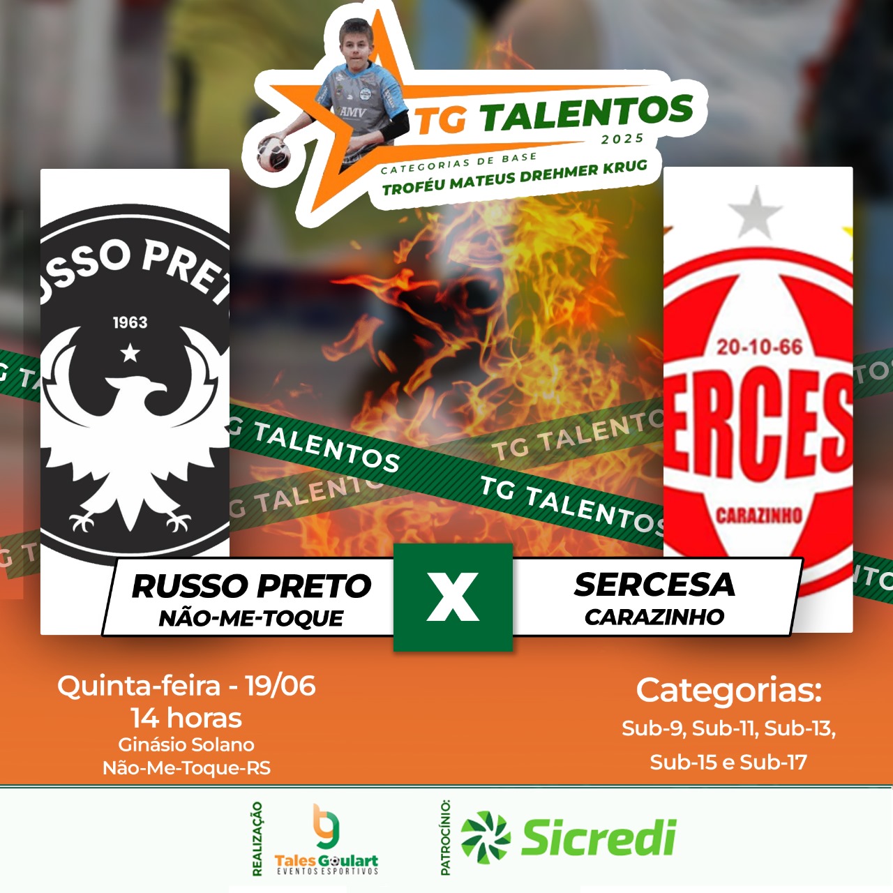 Clássico entre Russo Preto e Sercesa será disputado nesta quinta-feira na Taça TG Talentos