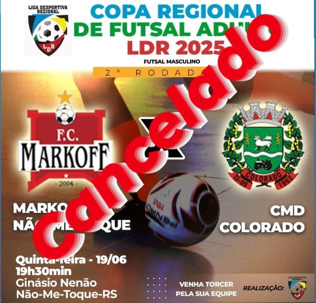 Jogo entre Markoff e CMD Colorado é cancelado devido às condições climáticas