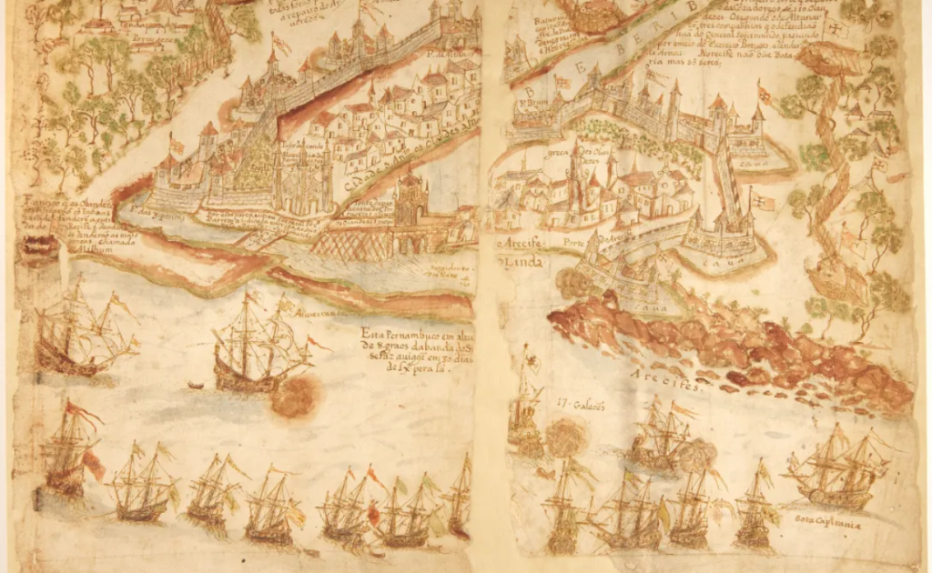 Mapa inédito mostra registro raro de expulsão dos holandeses de Pernambuco