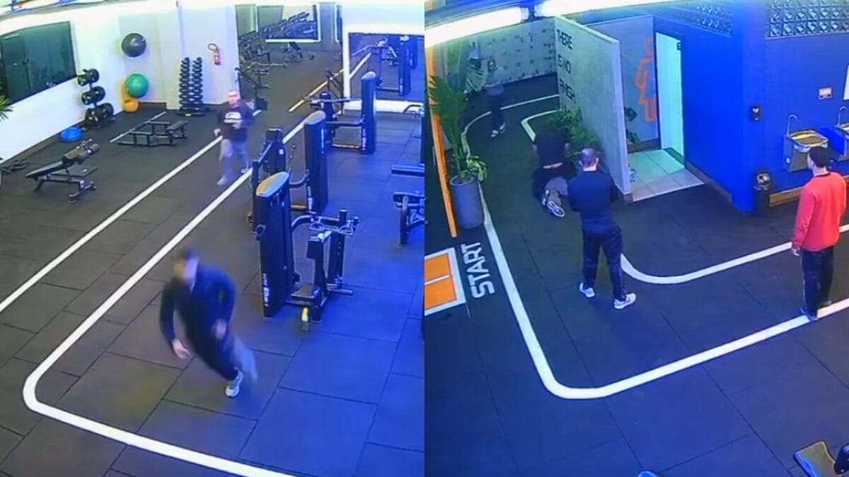 Policial dispara contra homem que entrou armado em academia e atirou em funcionário