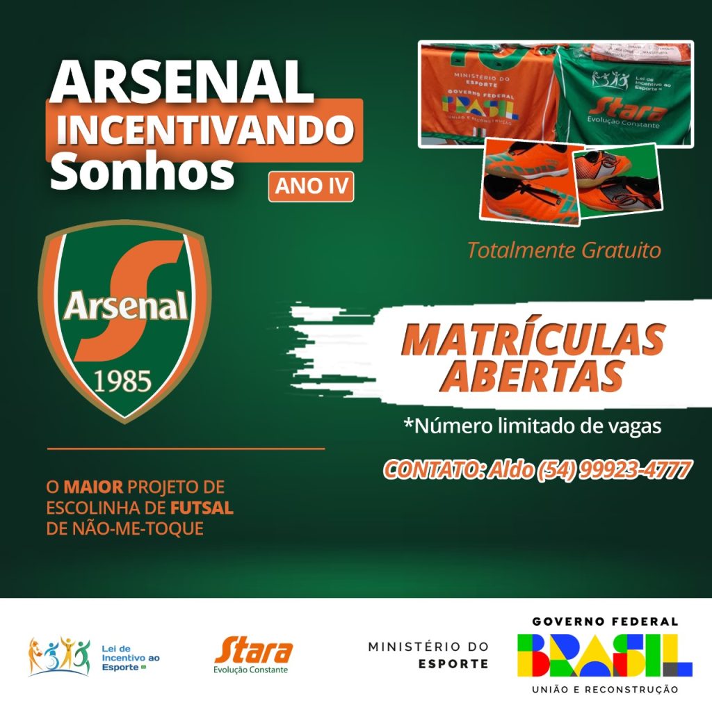 Projeto Arsenal Incentivando Sonhos abre matrículas para nova edição