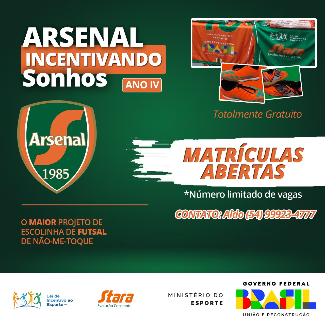 Projeto Arsenal Incentivando Sonhos abre matrículas para nova edição
