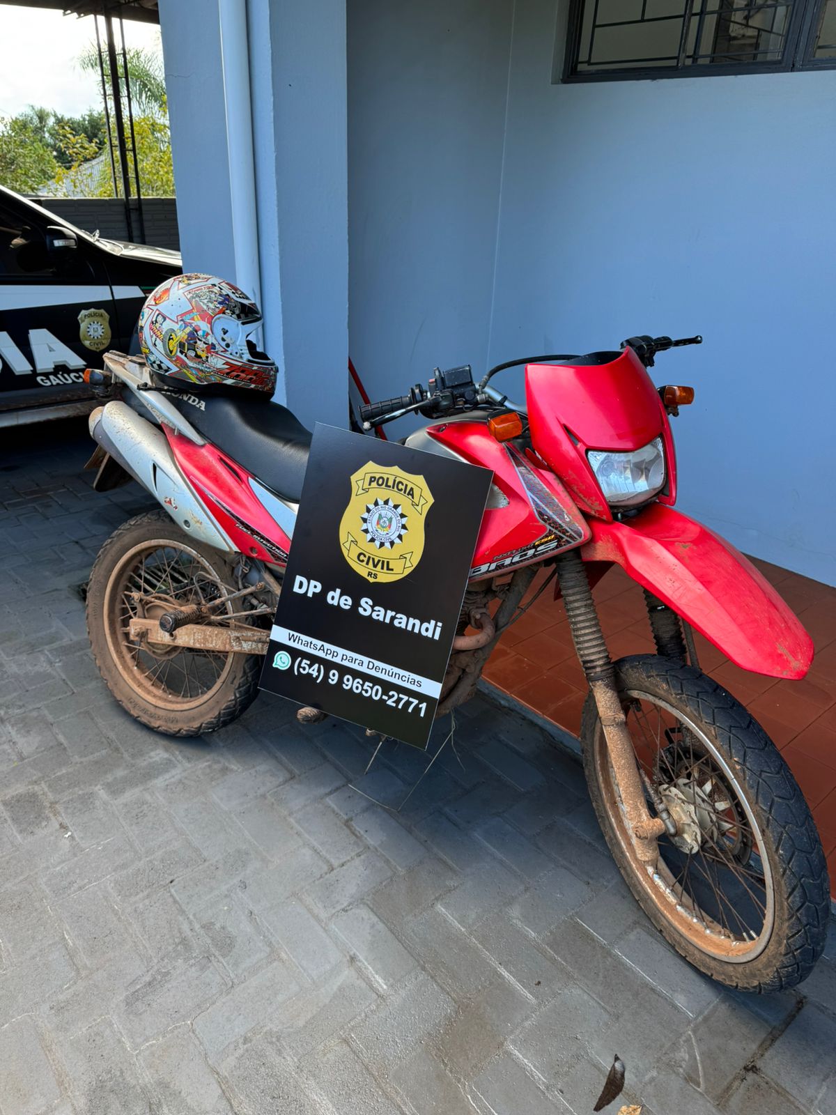 Polícia Civil recupera motocicleta furtada em Ronda Alta