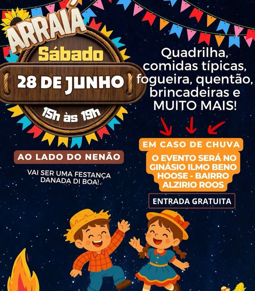 Arraiá movimenta o final de semana em Não-Me-Toque
