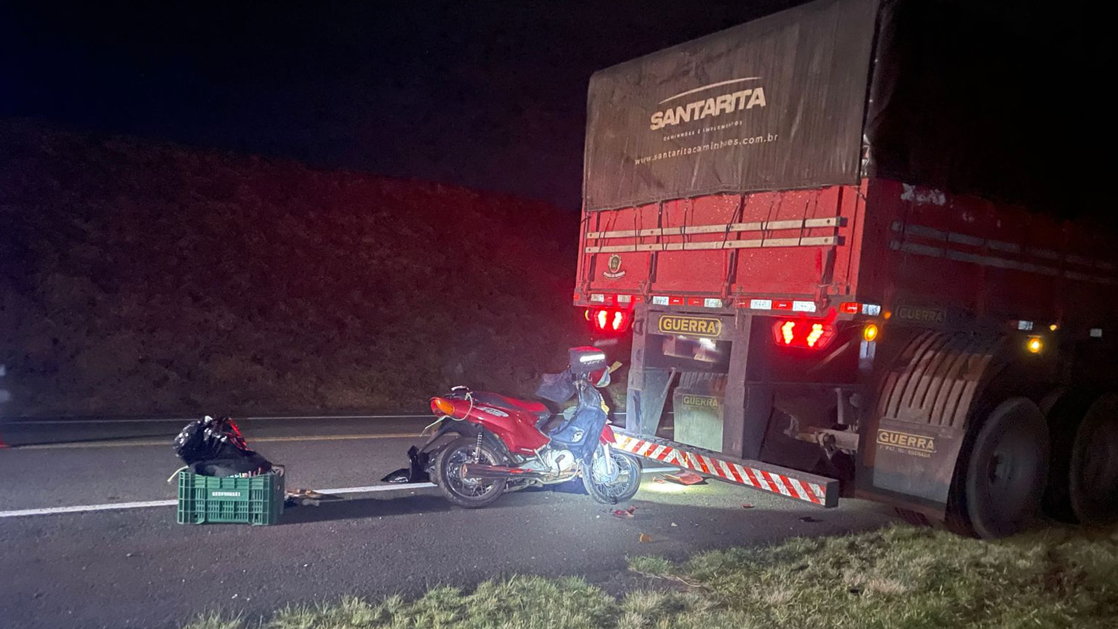 Acidente deixa motociclista morte na BR-386, em Carazinho