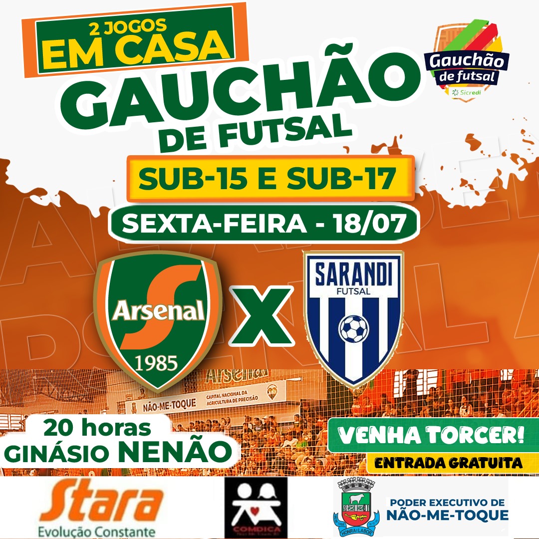 Arsenal entra em quadra nesta sexta-feira (18)