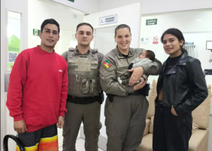 Brigada Militar salva bebê engasgado em ação rápida em Guaporé