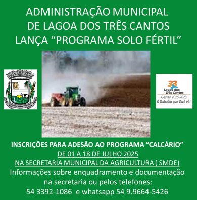 Programa Solo Fértil em Lagoa dos Três Cantos