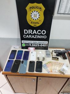 Polícia Civil prende investigados por tráfico de drogas durante operação em Carazinho