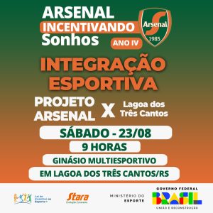Arsenal Incentivando Sonhos participa de Integração Esportiva em Lagoa dos Três Cantos