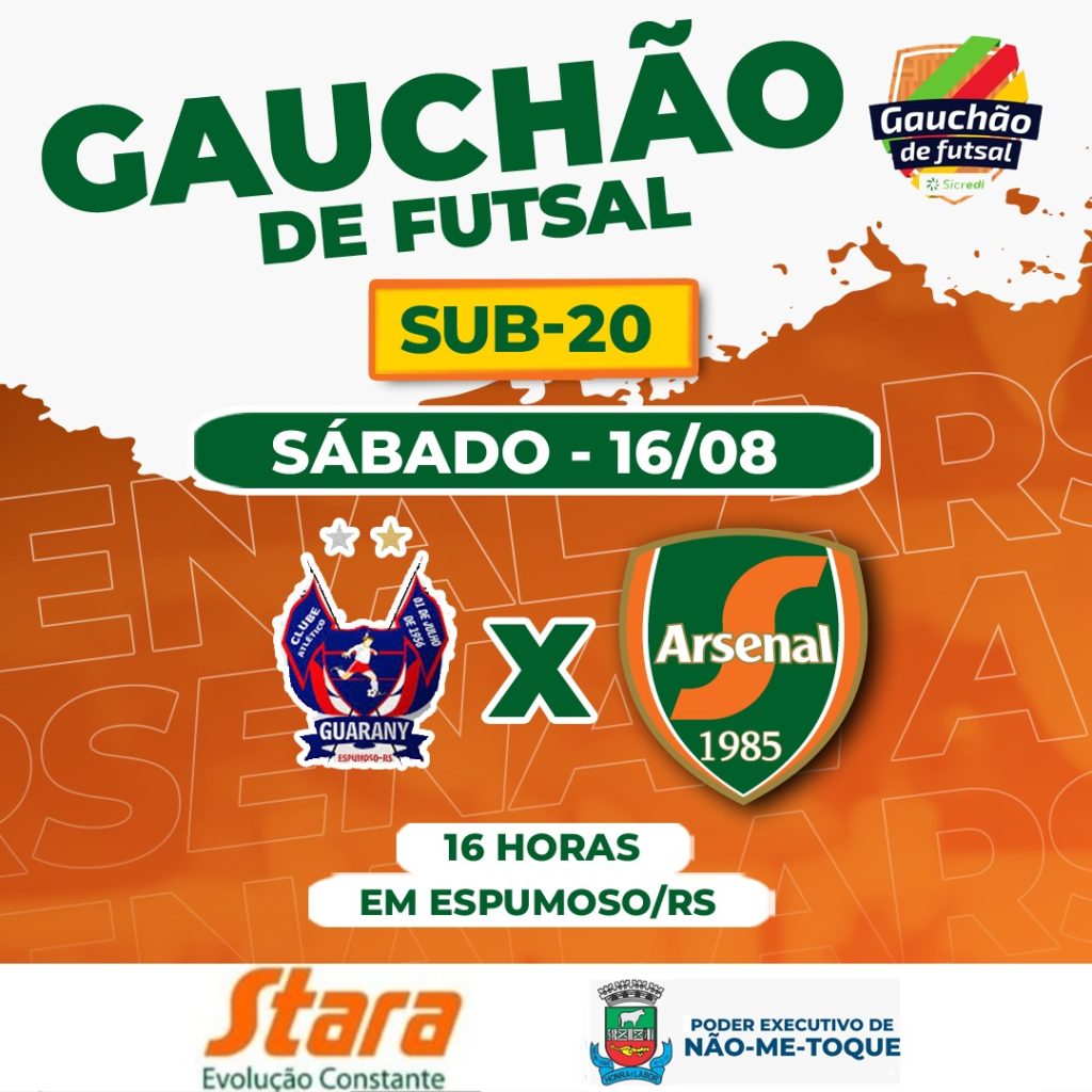 Arsenal terá três jogos pelo Gauchão de Futsal no fim de semana