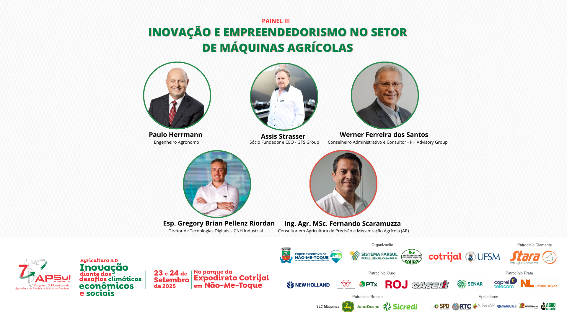 Painel III do APSUL América 2025: Um Encontro com os Gigantes da Inovação e Empreendedorismo no Setor de Máquinas Agrícolas