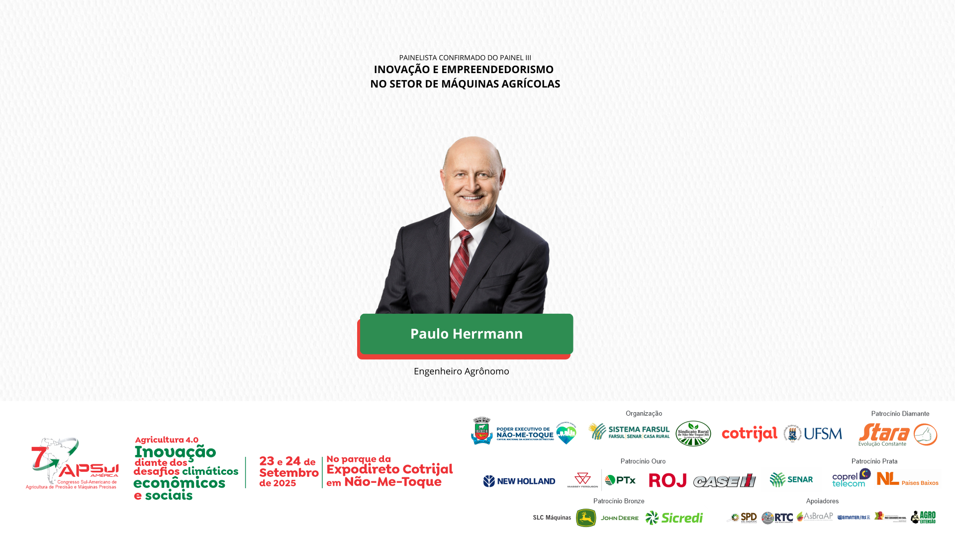 Paulo Herrmann, referência em Inovação e Empreendedorismo, é confirmado no Painel III do APSUL América 2025