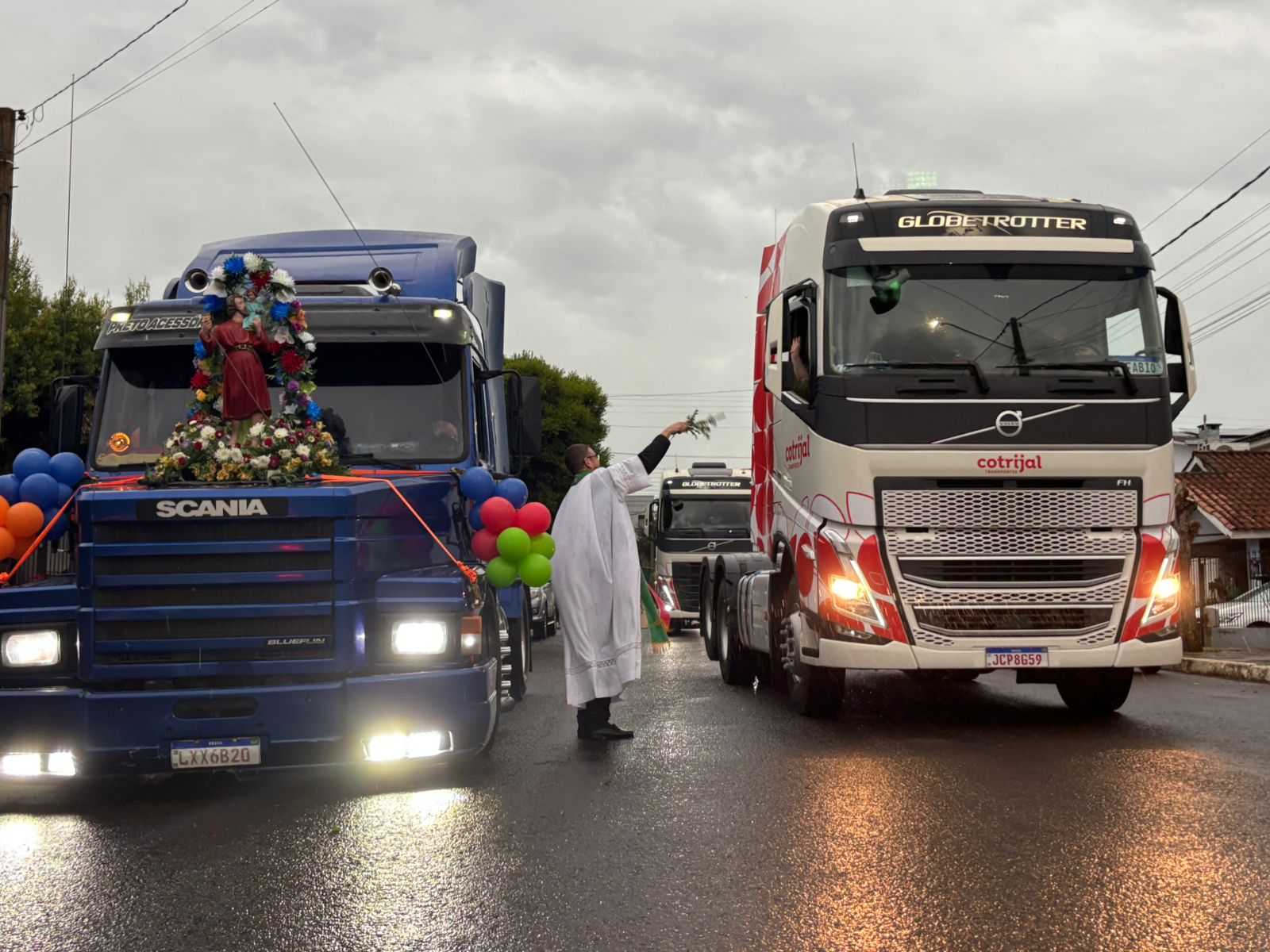 Procissão de São Cristóvão em homenagem aos motoristas é realizada em Não-Me-Toque