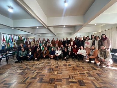 Professoras da EMEF Professora Eida da Silveira de Lagoa dos Três Cantos, participaram da formação do Alfabetiza Tchê