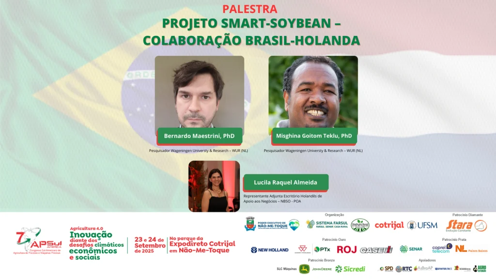 Palestra Confirmada no APSUL América 2025: Projeto Smart-Soybean – Colaboração Brasil-Holanda