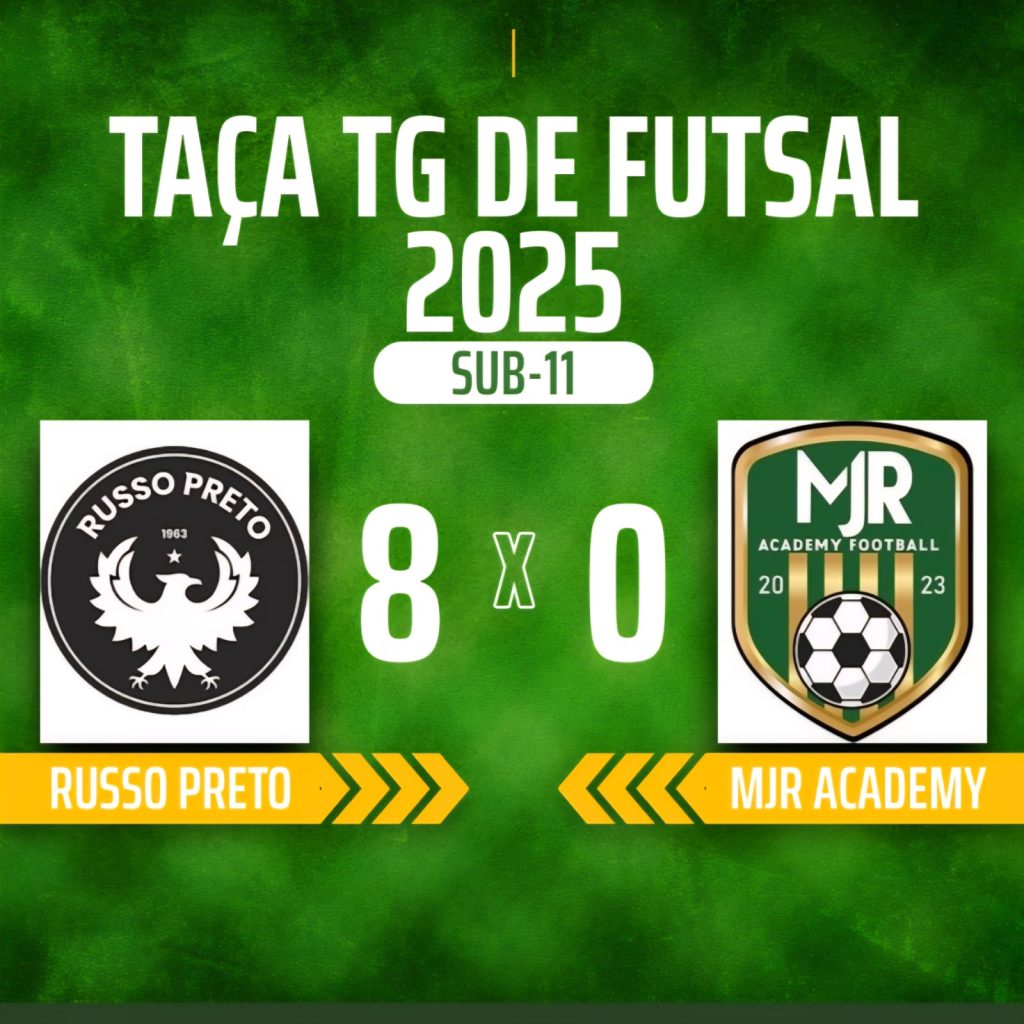 Russo Preto Sub-11 assegura liderança da chave na TG com duas vitórias e uma derrota