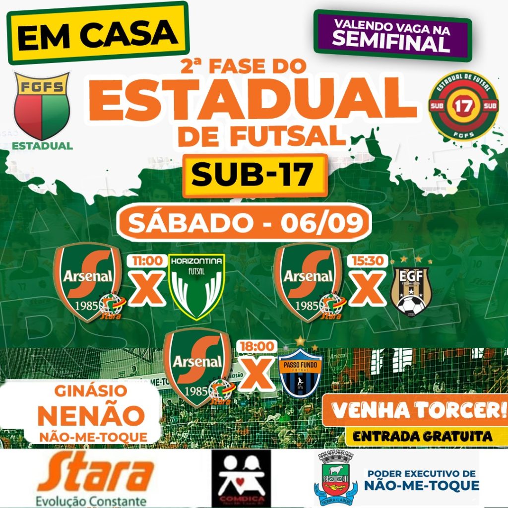 Arsenal inicia fase decisiva nas competições estaduais