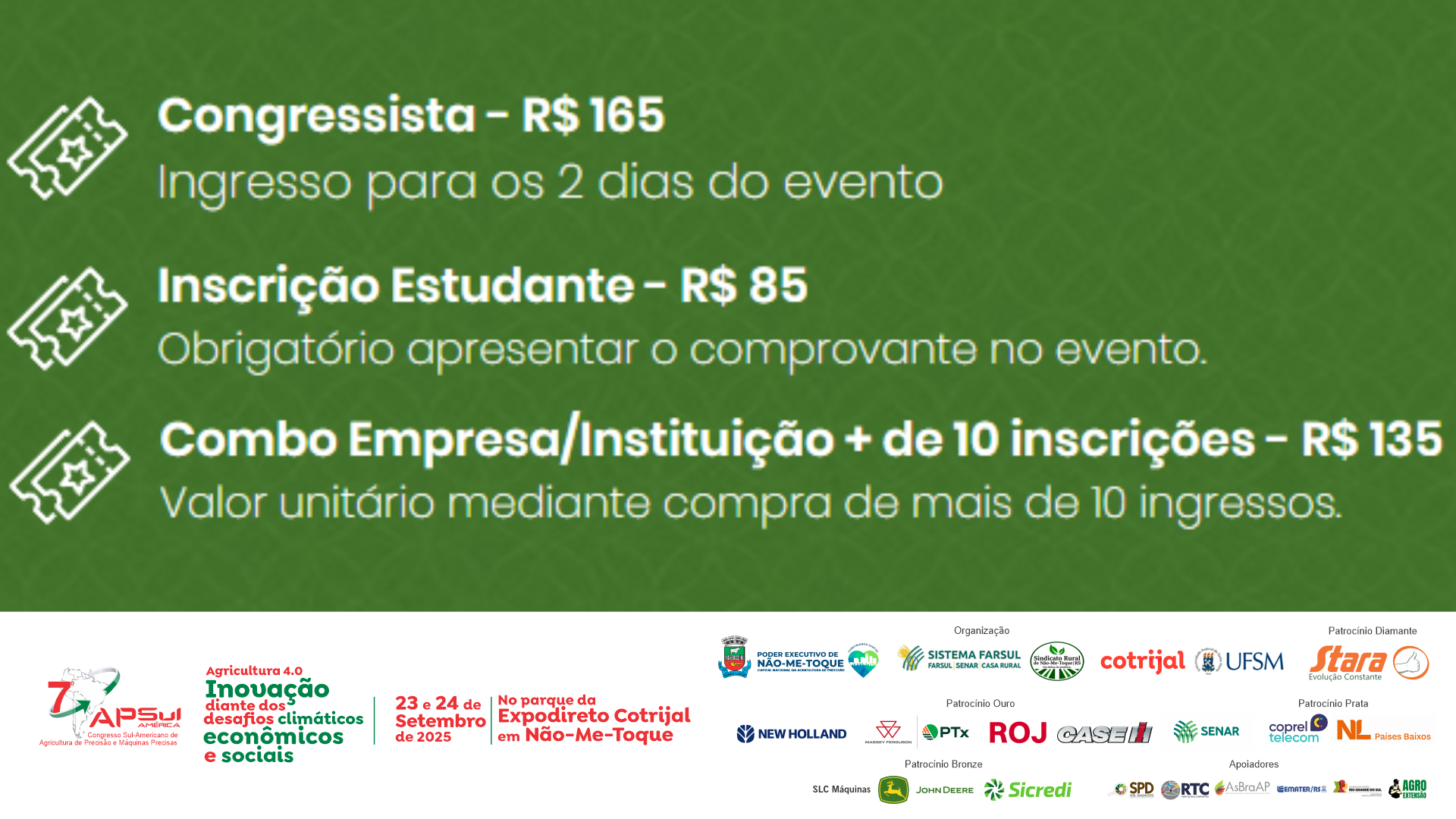 Inscreva-se Já no APSUL América 2025 – O Maior Evento de Agricultura de Precisão e Sustentabilidade da América Latina!