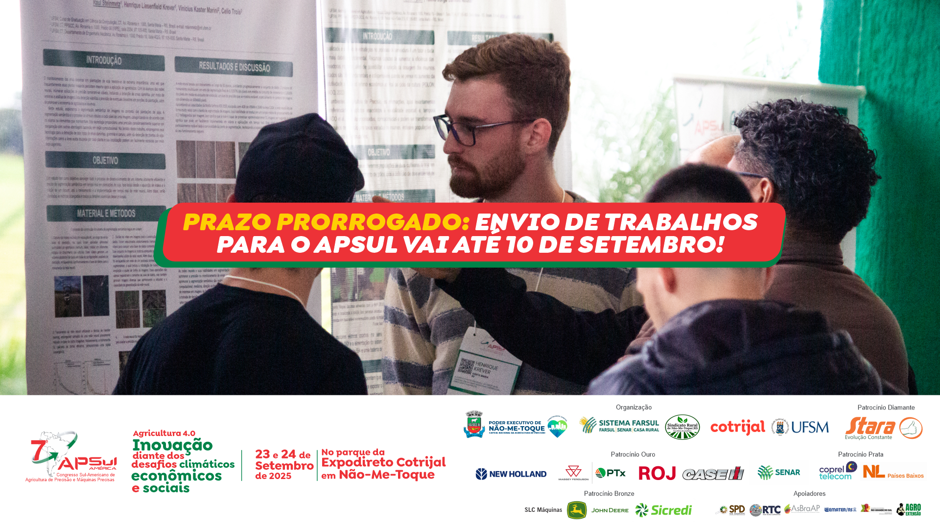 Prazo Prorrogado: Envio de Trabalhos para o APSUL América 2025 agora vai até 10 de setembro!
