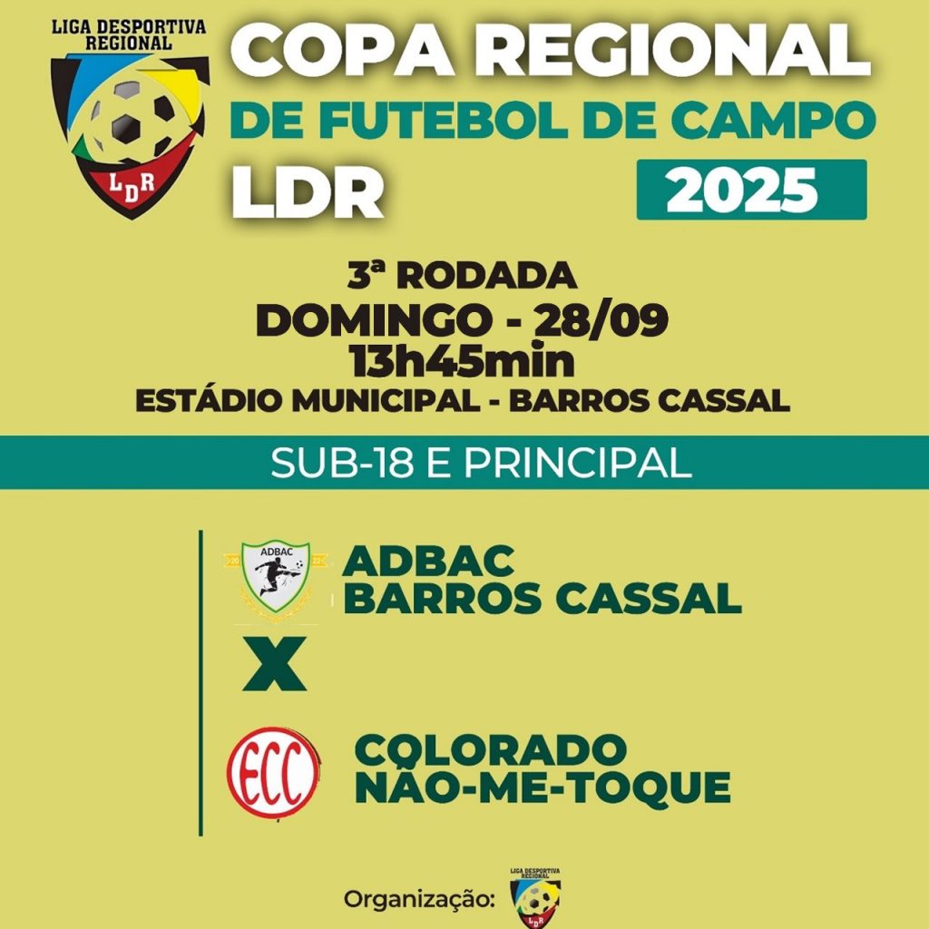 Colorado de Não-Me-Toque joga neste domingo pela Copa Regional de Futebol de Campo