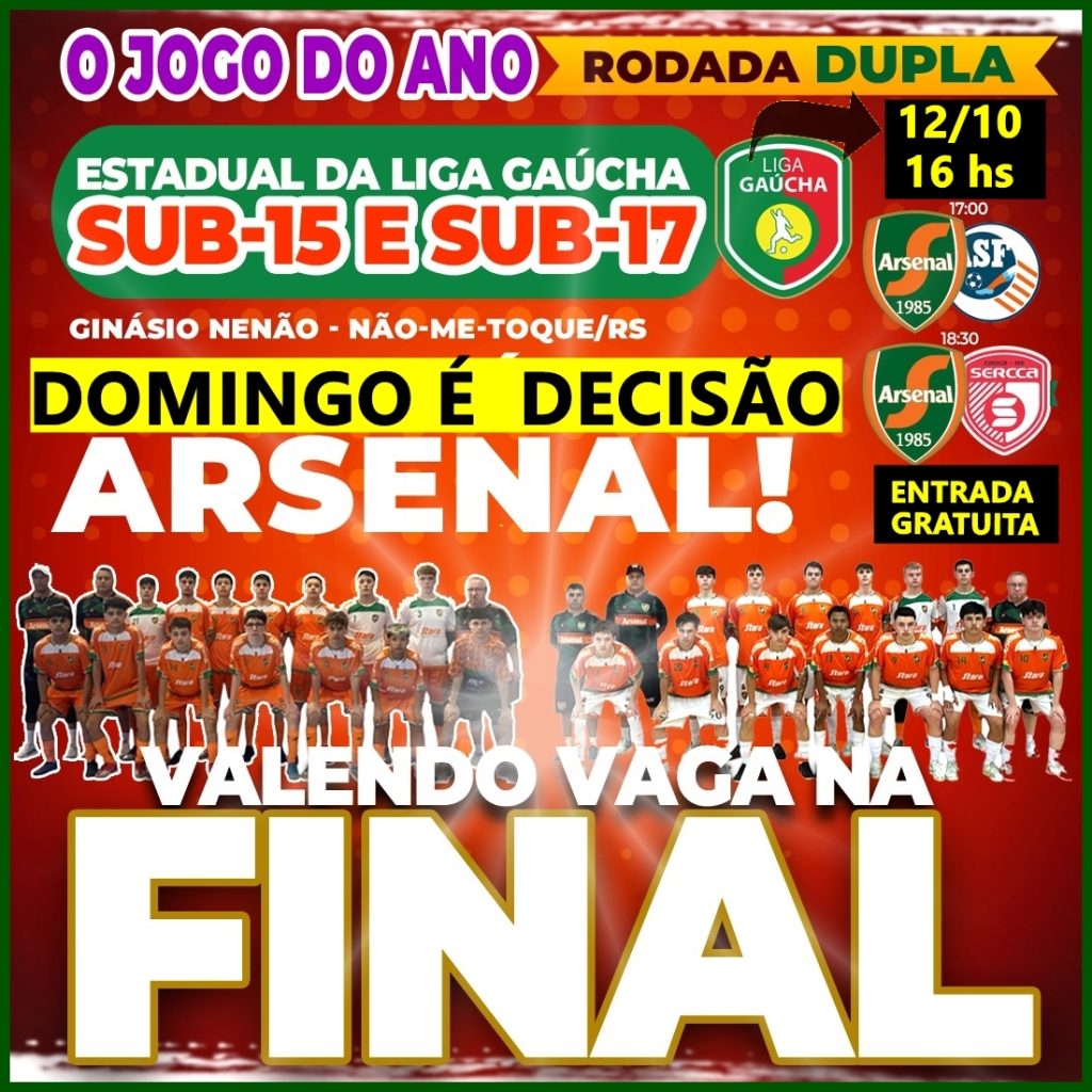 Arsenal decide vaga na final neste domingo