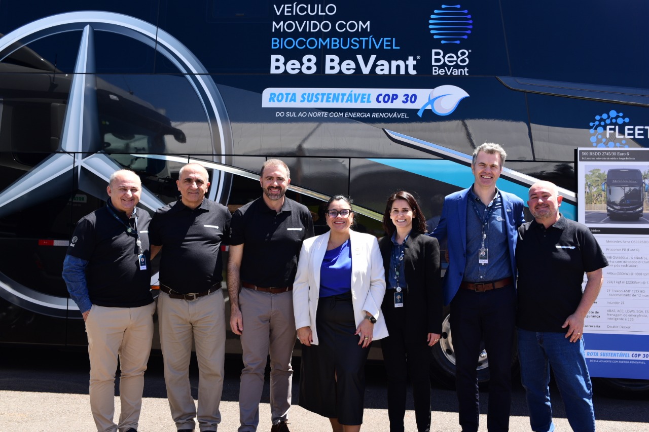Be8 e Mercedes Benz promovem rota sustentável rumo à COP30 para avaliar descarbonização com combustível renovável