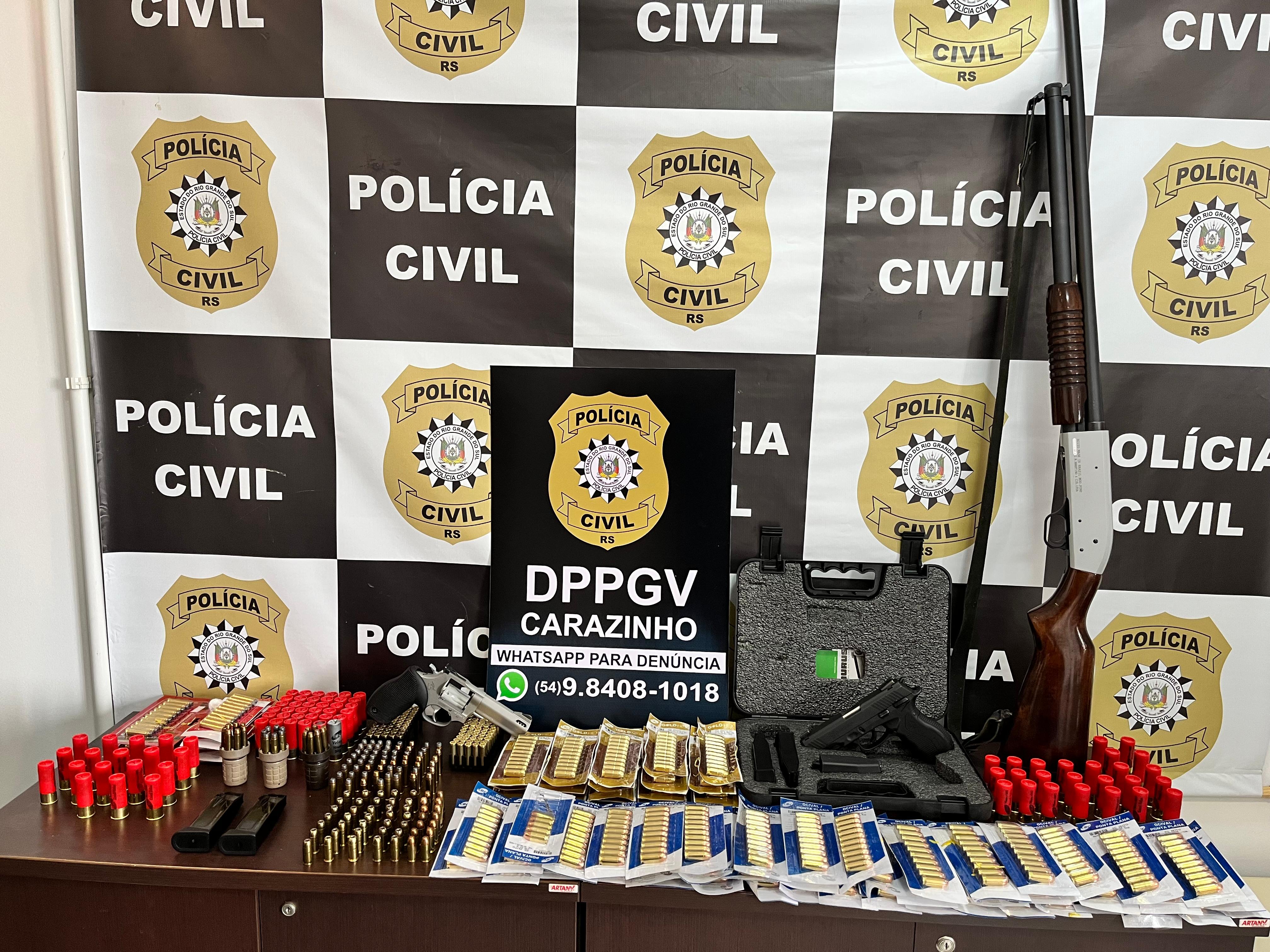 Polícia Civil apreende armas e munições em Almirante Tamandaré do Sul