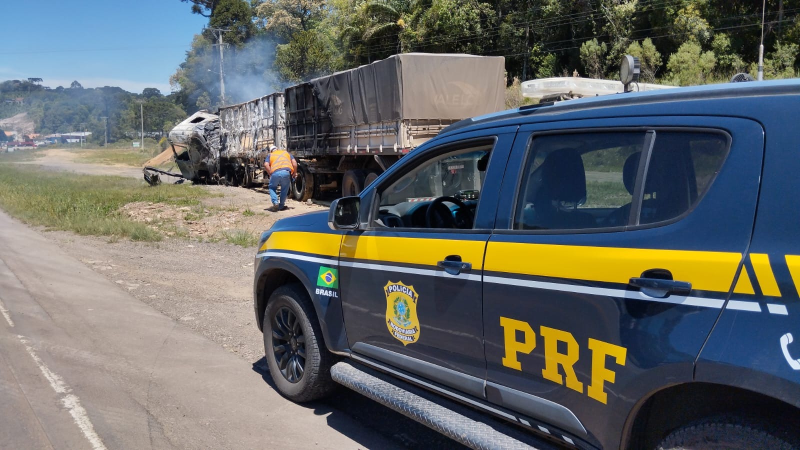 PRF atende acidente com dois mortos na BR-386 em Fontoura Xavier